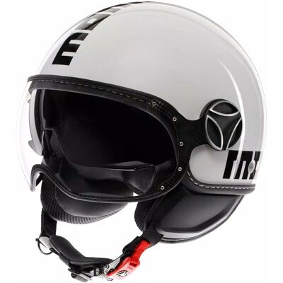 Casque jet Momo Design FGTR EVO MONO WHITE QUARZ/BLACK - Publicité Casque jet Momo Design FGTR EVO MONO WHITE QUARZ/BLACK - Publicité