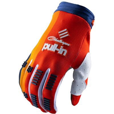 Gants cross Pull-in RACE 2023 Navy/Orange/Red - Publicité Gants cross Pull-in RACE 2023 Navy/Orange/Red - Publicité