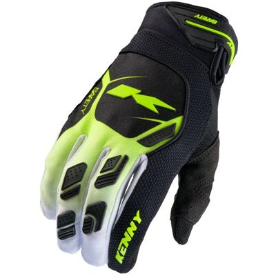 Gants Enduro Kenny SAFETY 2025 Neon Yellow - Publicité Gants Enduro Kenny SAFETY 2025 Neon Yellow - Publicité
