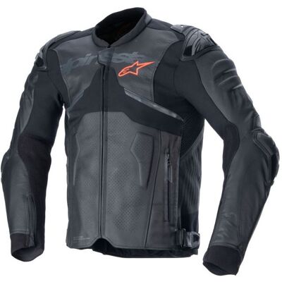 Veste en cuir de moto Atem V5 - Noir - Taille : 48 - Publicité Veste en cuir de moto Atem V5 - Noir - Taille : 48 - Publicité