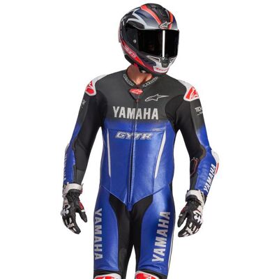 Combinaison Alpinestars YAMAHA GP-R7 1 PIECE Blue Black White - Publicité Combinaison Alpinestars YAMAHA GP-R7 1 PIECE Blue Black White - Publicité