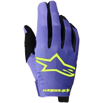 Gants cross Alpinestars RADAR 2026 Purple/Yellow - Publicité Gants cross Alpinestars RADAR 2026 Purple/Yellow - Publicité
