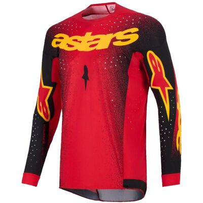 Maillot cross Alpinestars SUPERTECH - SCENZ 2025 Red/Black/Yellow - Publicité Maillot cross Alpinestars SUPERTECH - SCENZ 2025 Red/Black/Yellow - Publicité