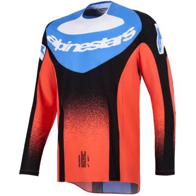 Maillot cross Alpinestars TECHSTAR - KNIF 2025 Orange Black - Publicité Maillot cross Alpinestars TECHSTAR - KNIF 2025 Orange Black - Publicité