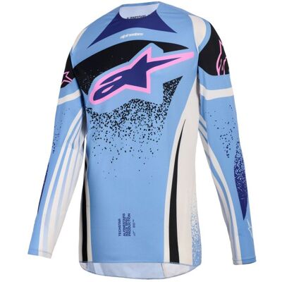 Maillot cross Alpinestars STELLA - TECHSTAR - NOMUR 2025 Blue White - Publicité Maillot cross Alpinestars STELLA - TECHSTAR - NOMUR 2025 Blue White - Publicité