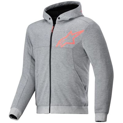 Sweat moto Alpinestars CHROME V2 SPORT Gray Heather Red - Publicité Sweat moto Alpinestars CHROME V2 SPORT Gray Heather Red - Publicité