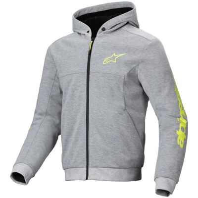 Sweat moto Alpinestars CHROME V2 SPORT Gray Yellow Fluo - Publicité Sweat moto Alpinestars CHROME V2 SPORT Gray Yellow Fluo - Publicité