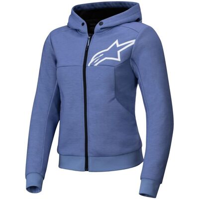 Sweat moto Alpinestars STELLA CHROME V2 SPORT Bleu violet - Publicité Sweat moto Alpinestars STELLA CHROME V2 SPORT Bleu violet - Publicité