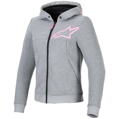 Sweat moto Alpinestars STELLA CHROME V2 SPORT Gray Pink - Publicité Sweat moto Alpinestars STELLA CHROME V2 SPORT Gray Pink - Publicité