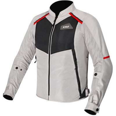 Blouson Moto LS2 BREEZE Grey Black Red - Publicité Blouson Moto LS2 BREEZE Grey Black Red - Publicité