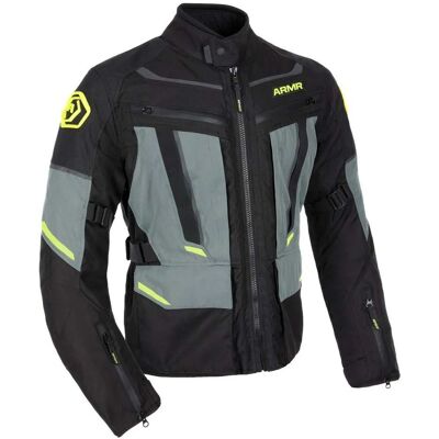 Veste Moto ARMR KUMAJI 3.0 Noir/Vert fluo - Publicité Veste Moto ARMR KUMAJI 3.0 Noir/Vert fluo - Publicité
