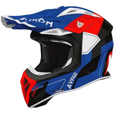 Casque cross Airoh AVIATOR ACE 2 - SHIELD 2026 Blue/Red - Publicité Casque cross Airoh AVIATOR ACE 2 - SHIELD 2026 Blue/Red - Publicité