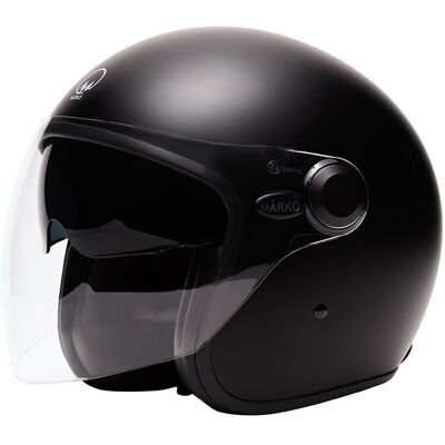 Casque jet MARKO BOREAL Black Mat - Publicité Casque jet MARKO BOREAL Black Mat - Publicité