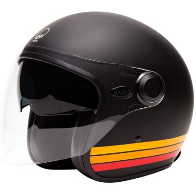 Casque jet MARKO BOREAL Black Mat / Orange - Publicité Casque jet MARKO BOREAL Black Mat / Orange - Publicité