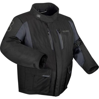 Veste Moto Bering SIBERIA KING SIZE Noir/Gris - Publicité Veste Moto Bering SIBERIA KING SIZE Noir/Gris - Publicité