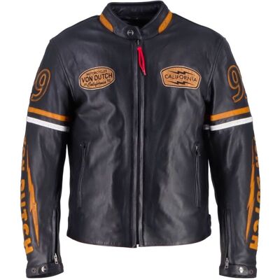 Veste Moto Helstons VON DUTCH CALIFORNIA Noir - Publicité Veste Moto Helstons VON DUTCH CALIFORNIA Noir - Publicité