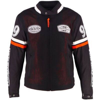 Veste Moto Helstons VON DUTCH CALIFORNIA AIR MESH Noir/Orange - Publicité Veste Moto Helstons VON DUTCH CALIFORNIA AIR MESH Noir/Orange - Publicité
