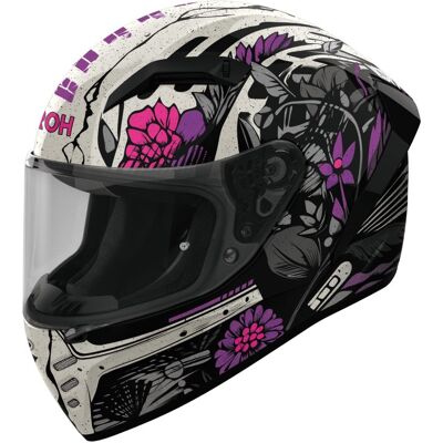 Casque intégral Airoh CONNOR - BLOOM Noir/Gris/Rose - Publicité Casque intégral Airoh CONNOR - BLOOM Noir/Gris/Rose - Publicité