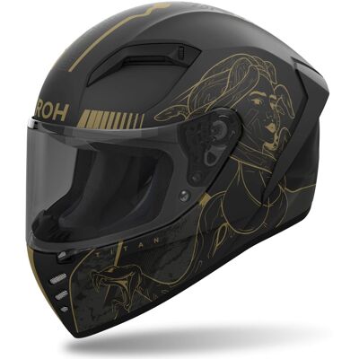 Casque intégral Airoh CONNOR - TITAN Black/Gold Mat - Publicité Casque intégral Airoh CONNOR - TITAN Black/Gold Mat - Publicité