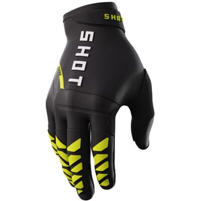 Gants de motocross Shot Core - Noir Jaune 4XL - Publicité Gants de motocross Shot Core - Noir Jaune 4XL - Publicité