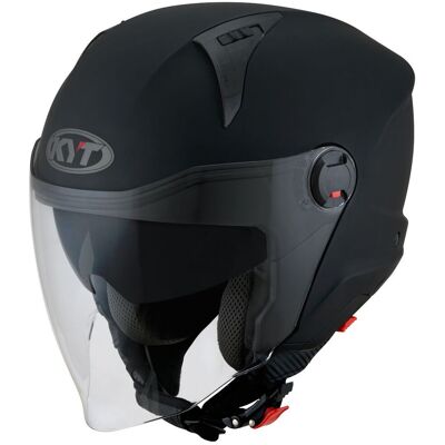 Casque jet KYT D-CITY - PLAIN Matt black - Publicité Casque jet KYT D-CITY - PLAIN Matt black - Publicité