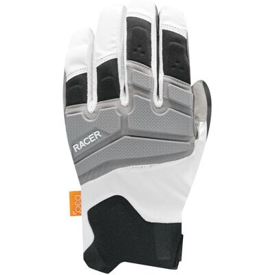Gants Racer DISPATCHER EVO White Grey - Publicité Gants Racer DISPATCHER EVO White Grey - Publicité