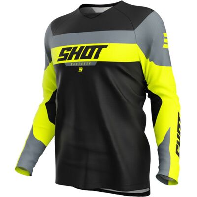 Shot Race Gear Crossshirt Jaune Néon - Maillot - Publicité Shot Race Gear Crossshirt Jaune Néon - Maillot - Publicité