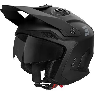 Casque trial Shot DROP 2026 Solid black_matt - Publicité Casque trial Shot DROP 2026 Solid black_matt - Publicité