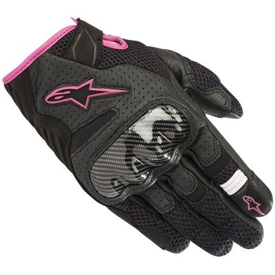 Gants Alpinestars STELLA SMX-1 AIR V2 Black/Fuchsia - Publicité Gants Alpinestars STELLA SMX-1 AIR V2 Black/Fuchsia - Publicité