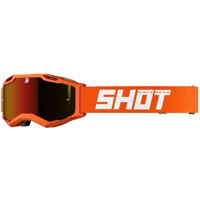 Lunettes de Motocross Shot Iris 2.0 Solide - Orange - Grand Champ de Vision - Publicité Lunettes de Motocross Shot Iris 2.0 Solide - Orange - Grand Champ de Vision - Publicité