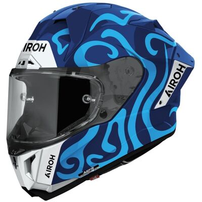 Casque intégral Airoh GP 800 SWAIN Blue Glossy - Publicité Casque intégral Airoh GP 800 SWAIN Blue Glossy - Publicité