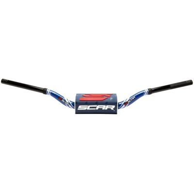 Guidon Scar O² COLOR Ø28,6 - HIGH Style - BLUE Dark Blue - Publicité Guidon Scar O² COLOR Ø28,6 - HIGH Style - BLUE Dark Blue - Publicité