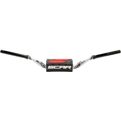 Guidon Scar O² COLOR Ø28,6 - RC Style - WHITE Black - Publicité Guidon Scar O² COLOR Ø28,6 - RC Style - WHITE Black - Publicité