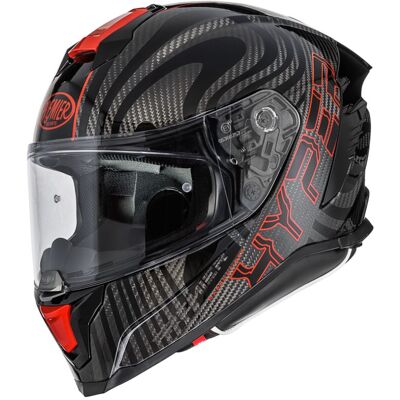 Casque intégral Premier HYPER CARBON Noir/Rouge - Publicité Casque intégral Premier HYPER CARBON Noir/Rouge - Publicité