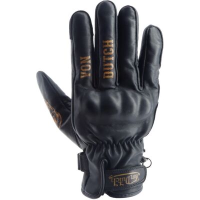 Gants Helstons VON DUTCH FLASH Noir/Noir - Publicité Gants Helstons VON DUTCH FLASH Noir/Noir - Publicité