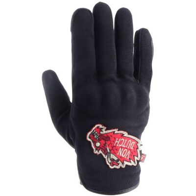 Gants Helstons VON DUTCH MAGIC Noir/Noir - Publicité Gants Helstons VON DUTCH MAGIC Noir/Noir - Publicité