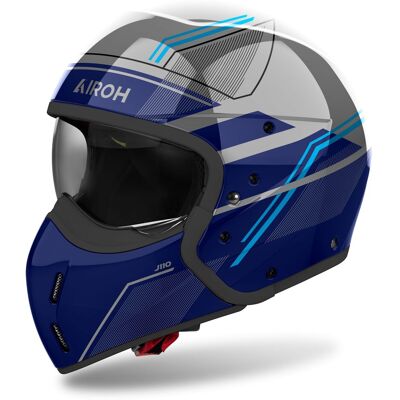 Casque Moto Airoh J110 Slim Bleu Lucido - Casque moto - Publicité Casque Moto Airoh J110 Slim Bleu Lucido - Casque moto - Publicité