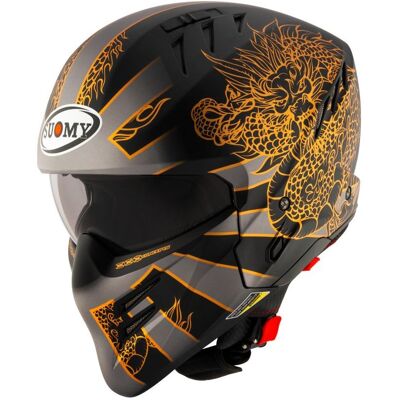 Casque modulable Suomy ARMOR - DRAGON MATT Black/Gold/Grey - Publicité Casque modulable Suomy ARMOR - DRAGON MATT Black/Gold/Grey - Publicité