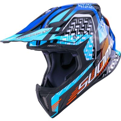 Casque cross Suomy X-WING - MOTLEY 2026 Blue/black - Publicité Casque cross Suomy X-WING - MOTLEY 2026 Blue/black - Publicité