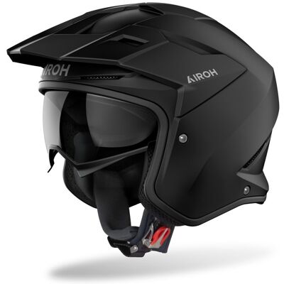 Casque jet Airoh KOMBAKT - COLOR Black Mat - Publicité Casque jet Airoh KOMBAKT - COLOR Black Mat - Publicité