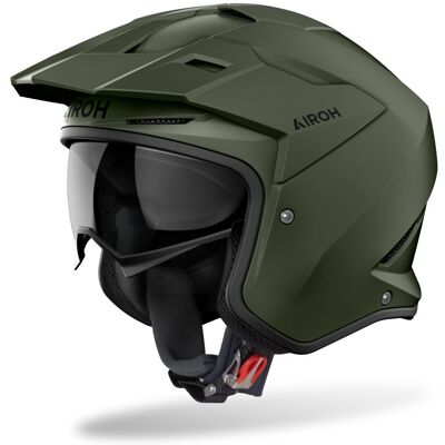 Casque jet Airoh KOMBAKT - COLOR Military Green MT - Publicité Casque jet Airoh KOMBAKT - COLOR Military Green MT - Publicité