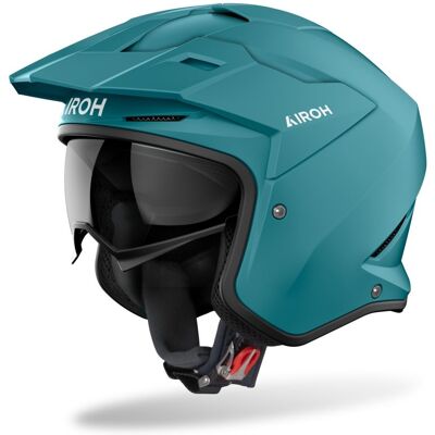 Casque jet Airoh KOMBAKT - COLOR Petrol Mat - Publicité Casque jet Airoh KOMBAKT - COLOR Petrol Mat - Publicité