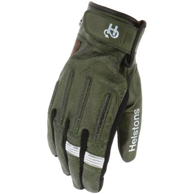 Gants Helstons LEO AIR Kaki/Marron - Publicité Gants Helstons LEO AIR Kaki/Marron - Publicité