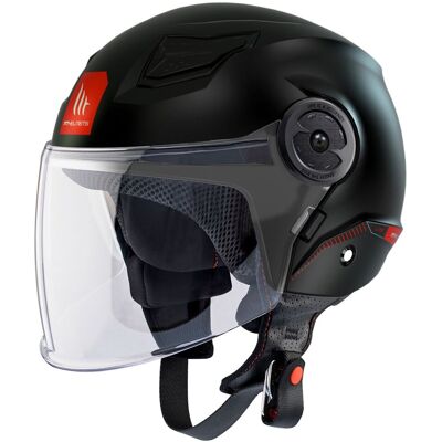 Casque jet MT HELMETS LITE - SOLID Noir mat - Publicité Casque jet MT HELMETS LITE - SOLID Noir mat - Publicité