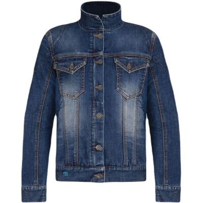 Veste Jean Moto PMJ LUCY Blue - Publicité Veste Jean Moto PMJ LUCY Blue - Publicité