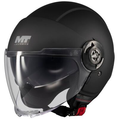 Casque jet MT HELMETS VIALE SV S - PURE Noir mat - Publicité Casque jet MT HELMETS VIALE SV S - PURE Noir mat - Publicité