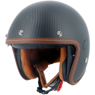 Casque jet Helstons NAKED CARBON Carbon Mat - Publicité Casque jet Helstons NAKED CARBON Carbon Mat - Publicité