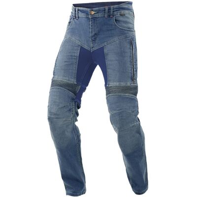 Jeans Moto Trilobite Parado Bleu Ajustement Slim - Pantalons moto - Publicité Jeans Moto Trilobite Parado Bleu Ajustement Slim - Pantalons moto - Publicité