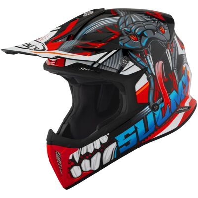 Casque cross Suomy X-WING - SNAKE 2026 Black/Red - Publicité Casque cross Suomy X-WING - SNAKE 2026 Black/Red - Publicité