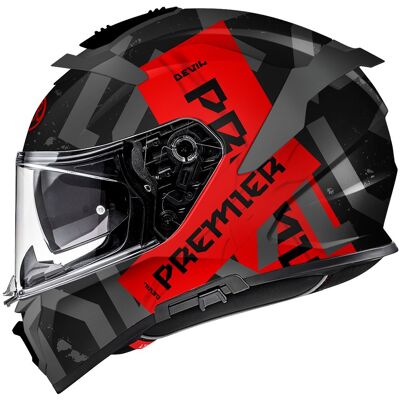 Casque intégral Premier DEVIL TP 17 BM Noir/Rouge/Gris - Publicité Casque intégral Premier DEVIL TP 17 BM Noir/Rouge/Gris - Publicité